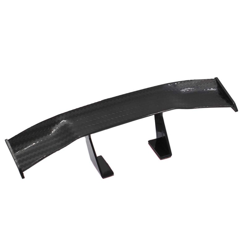 BokWin 4Pcs Universal Car Mini Spoiler Wing, Auto Car Tail Wing Mini Auto Carbon Fiber Texture Decoration Without Perforation Tail Decoration, 6.7 Inch Length (Black) - Image 2